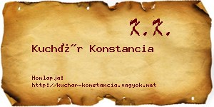 Kuchár Konstancia névjegykártya